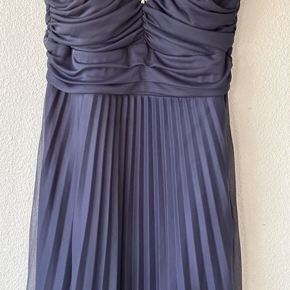 B. Darlin Formal Navy Blue Prom Dress Rhinestone Halter Evening Gown Size 18/19 - Picture 5 of 14